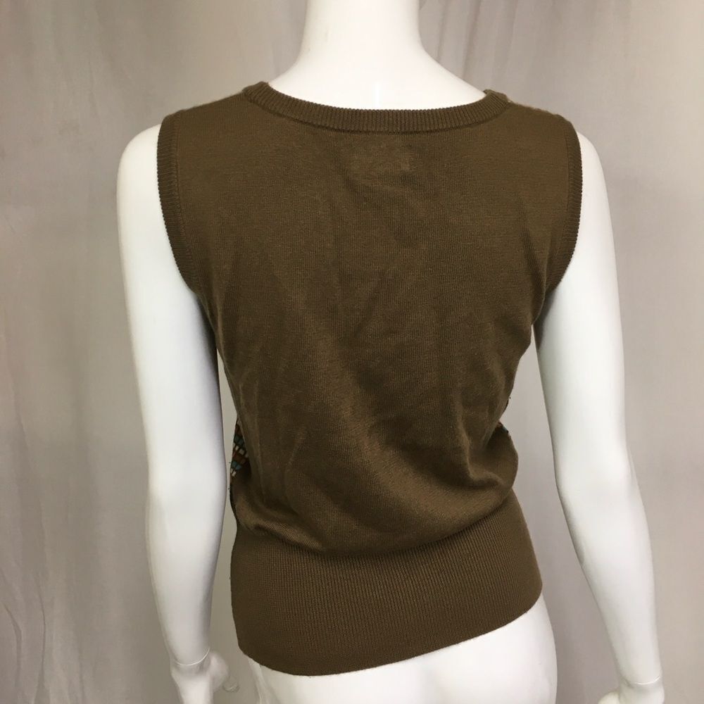 Vintage Y2K Original Penguin By Unsingwesr Knit Grangma Sweater Vest Brown L - Picture 5 of 8